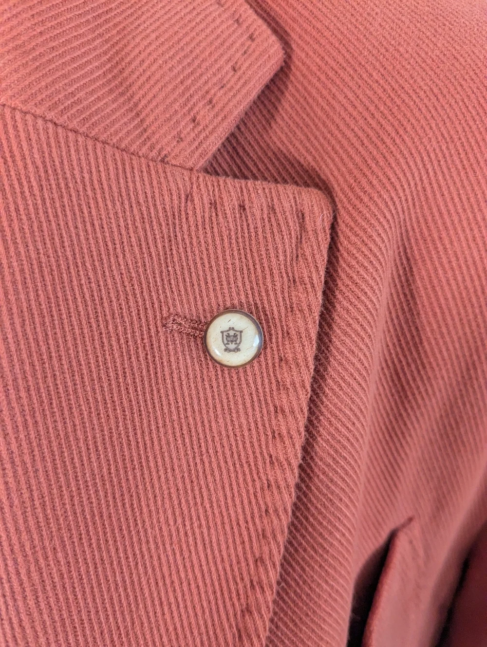 Massimo Dutti Orange Cotton Sport Coat